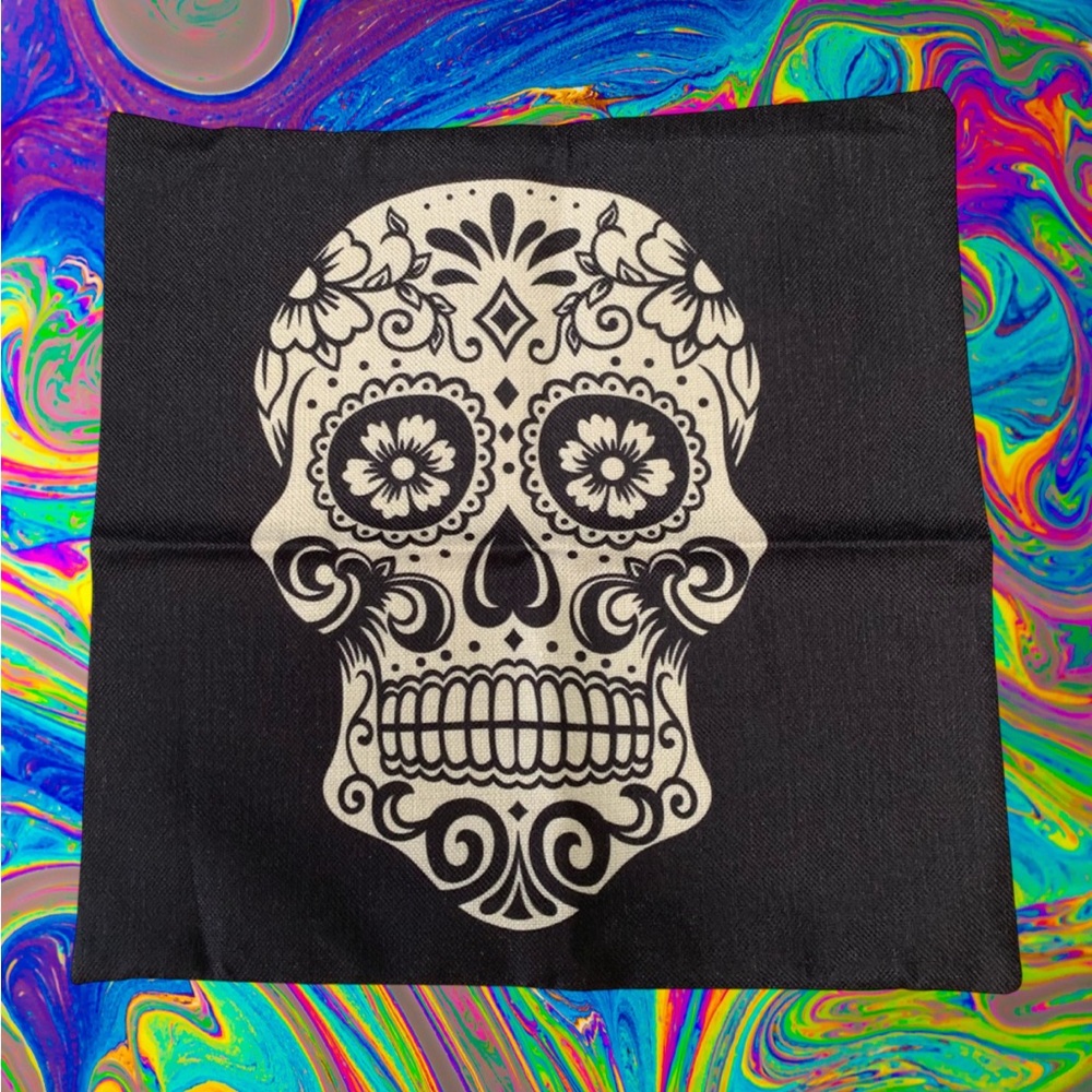Sugar Skull pillow cover